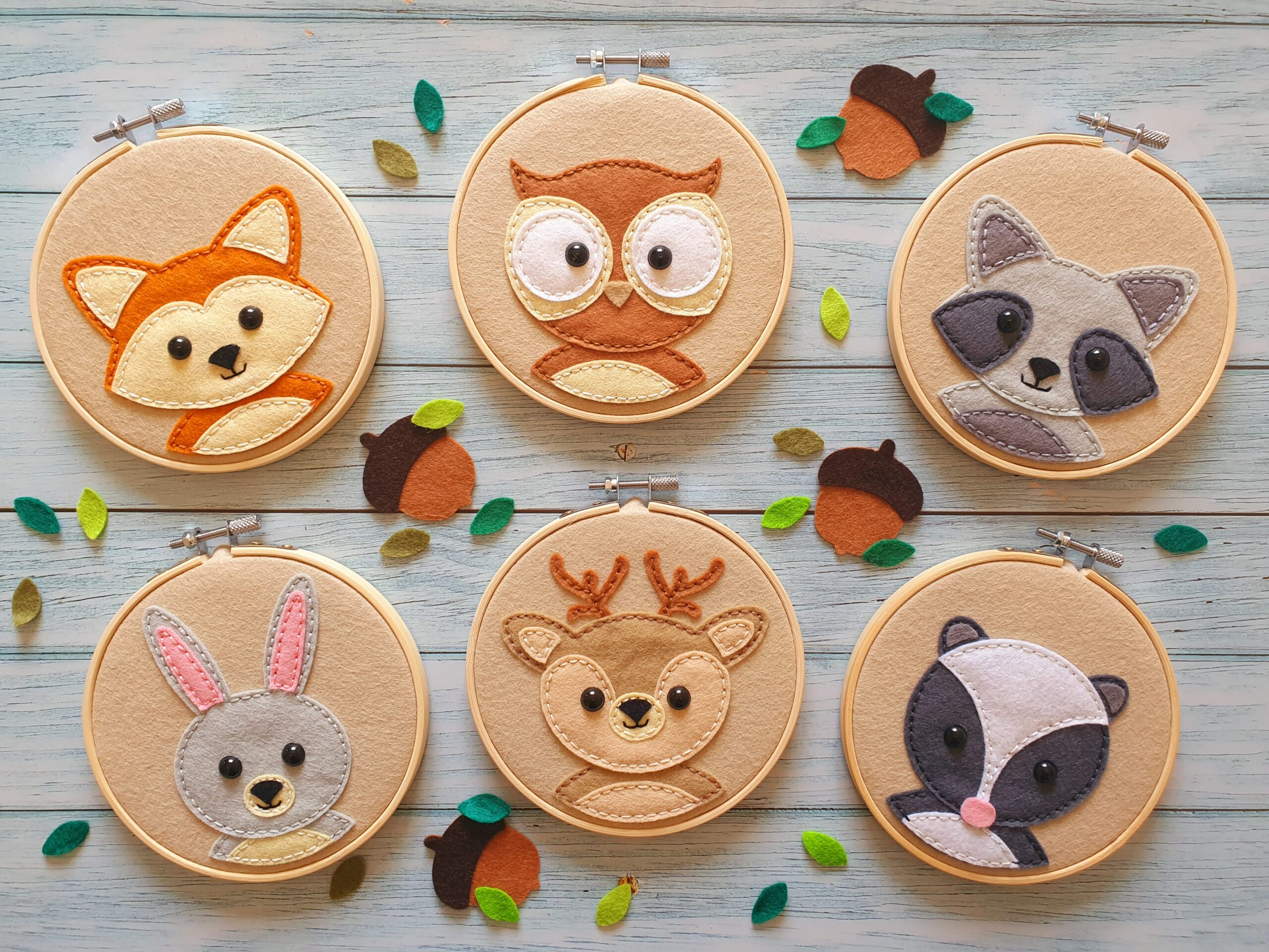 Woodland Animal Embroidery Hoop Decoration