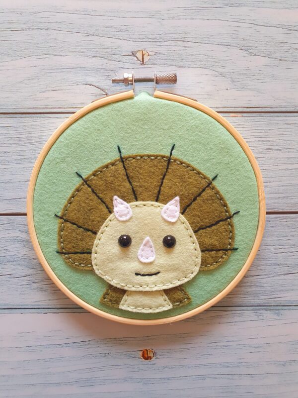 Dinosaur Wooden Embroidery Hoop Hanging Decoration - Image 5