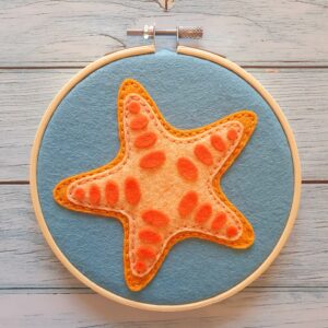 Sea Life Animal Wooden Embroidery Hoop Hanging Decoration