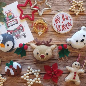 Festive Animal Felt Garland