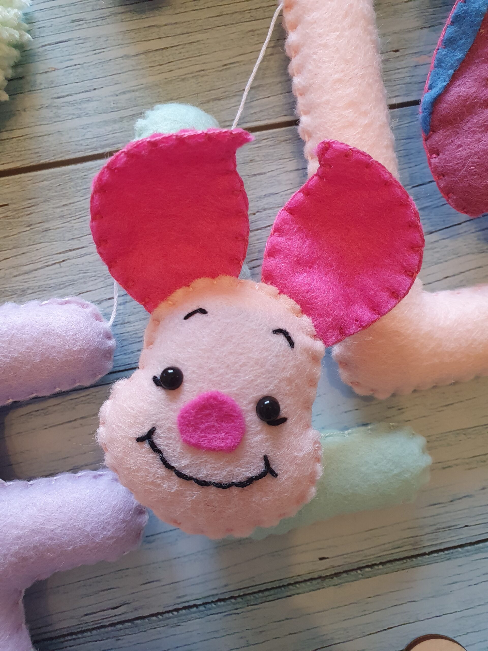 Winnie The Pooh Personalised Felt Name Garland - Image 3