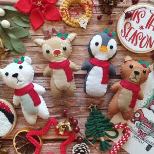 Festive Animal Hanging Christmas Decoration