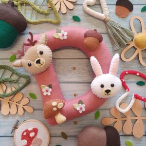 Giant Initial Themed Shelf Sitter Decoration - Woodland