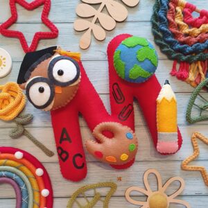 Giant Initial Themed Shelf Sitter Decoration - Teacher