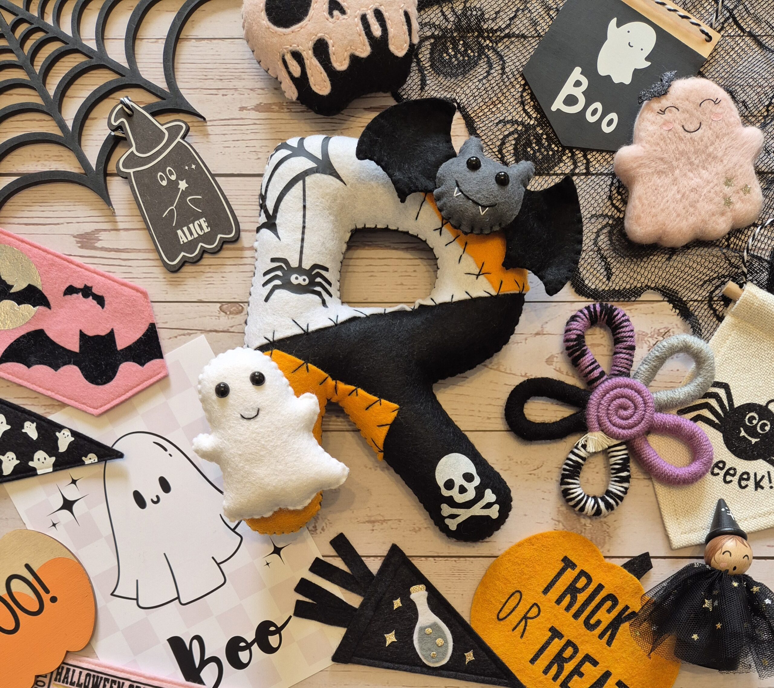 Giant Initial Themed Shelf Sitter Decoration - Halloween - Image 2