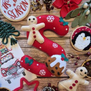 Giant Initial Shelf Sitter Decoration - Christmas Treats Edition