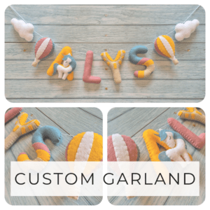 CUSTOM DESIGN Felt Name Garland