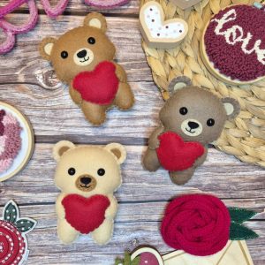 Teddy Bear Heart Hanging Decoration